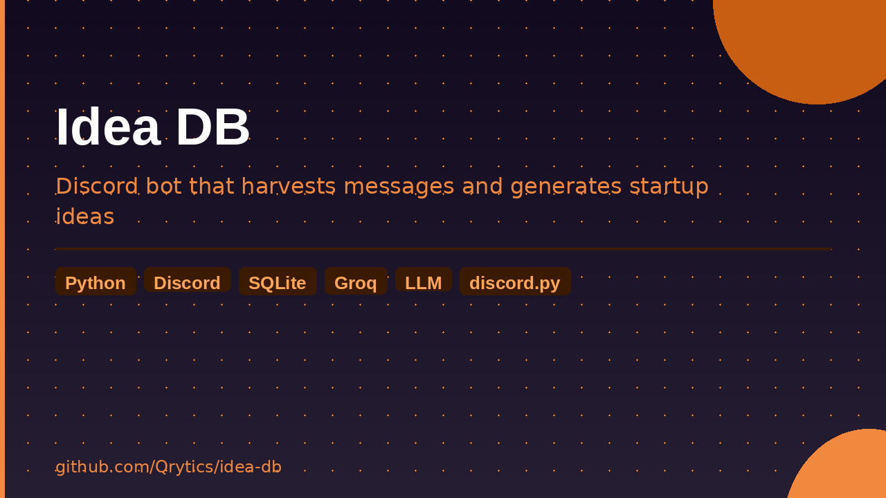 Idea DB preview